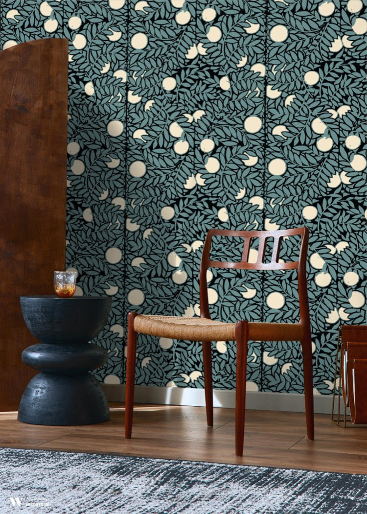 Signature Self-Adhesive Wallpaper, Blue Cream, Paper, Non-pasted