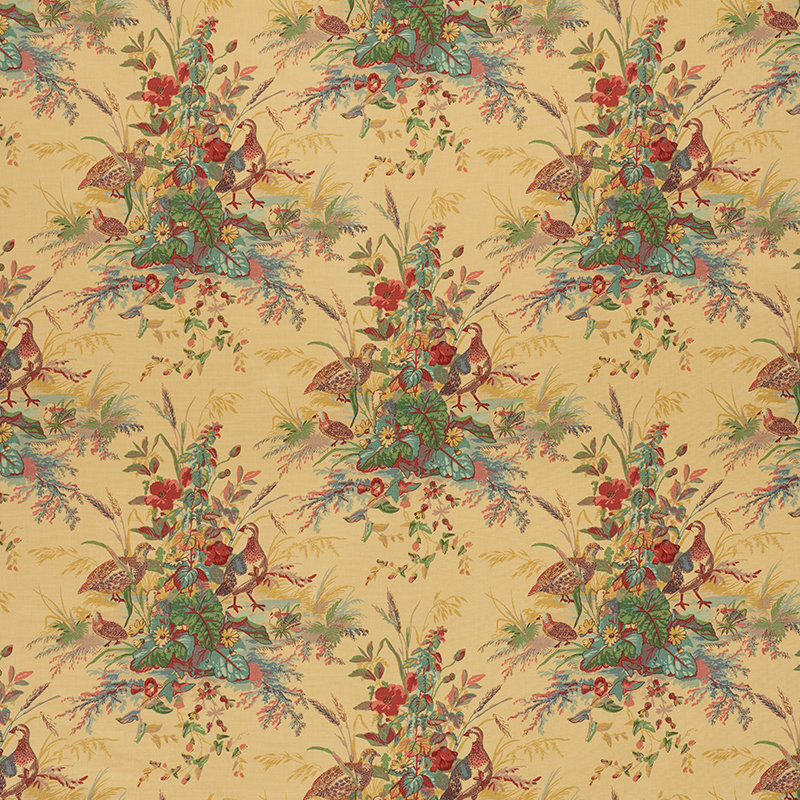 Tissu caille prairie, Printemps