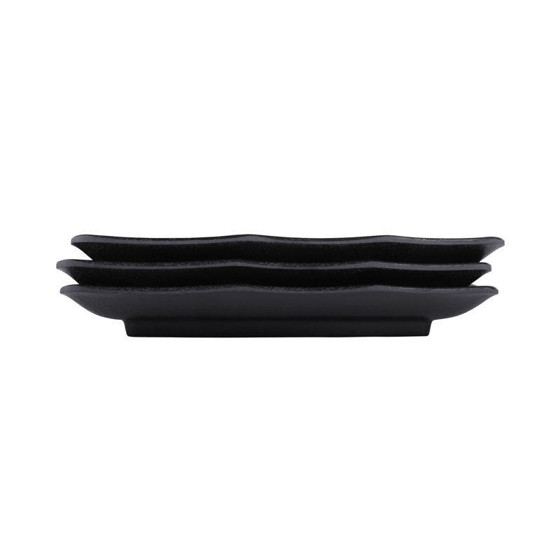 Elite Global Solutions Zen Melamine Platter, Black