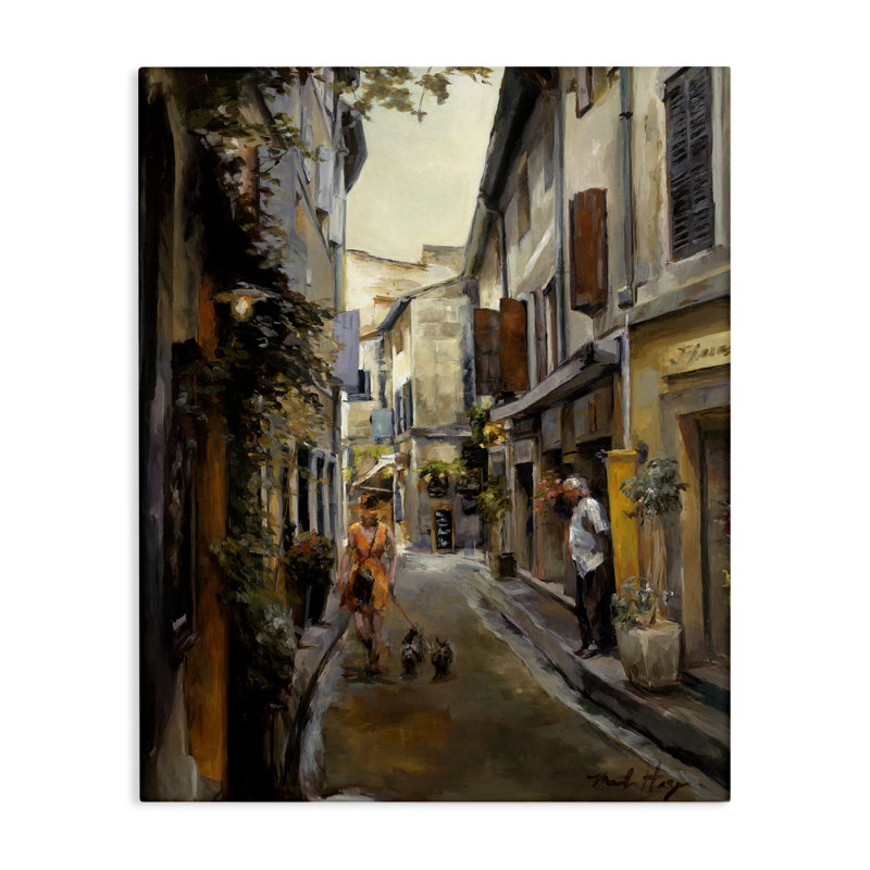 «European City Dog Walk» par Marilyn Hageman, H 20 po x l 16 po