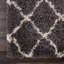 Tapis gris anthracite / beige à poil long à motif géométrique Schmit-33335523