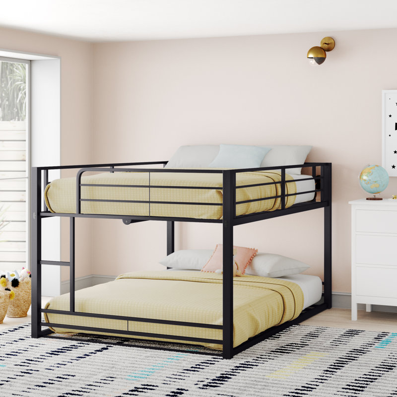 Ader Kids Bunk Bed, Black, Full over Full