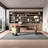 Brown Unique Pea Shape Modern Desk-109050186