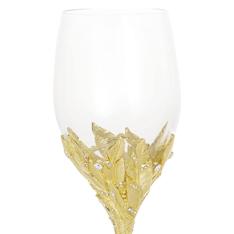 Preen Handmade Red Wine Glass, Gold