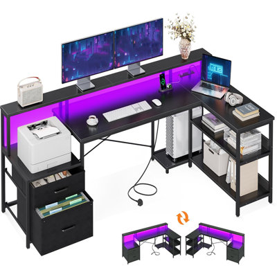 Metal Base Computer Desk