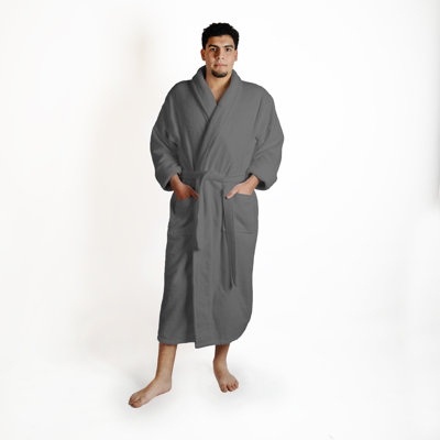 Peignoir mi-mollet 100% coton éponge avec poches