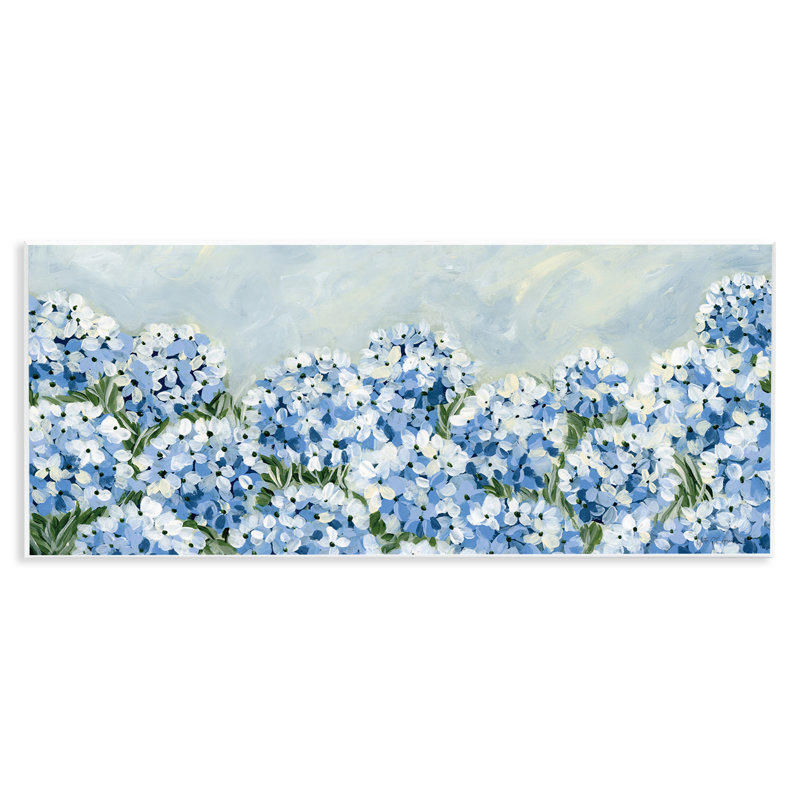 Blue Hydrangea Meadow Wall Plaque Art by Yvette St. Amant