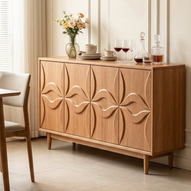 Buffet grande capacité rétro, H 35,43 po x l 62,99 po x P 15,75 po