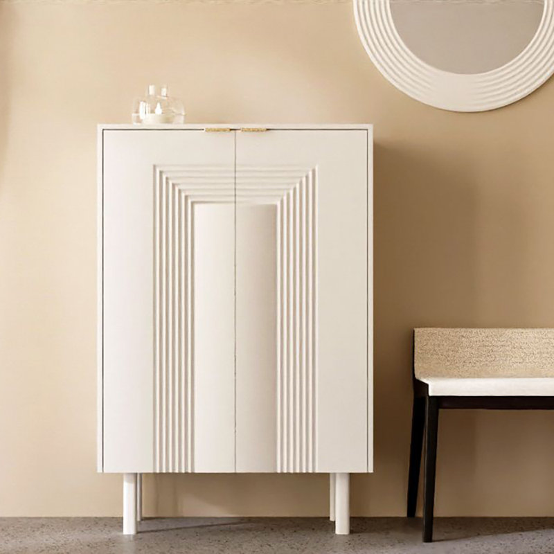 12 Pair Shoe Storage Cabinet, White