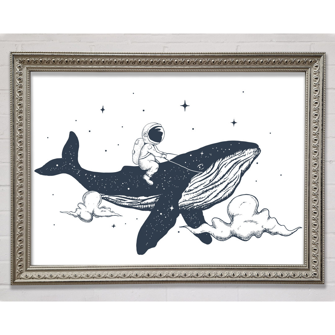 Astronaught On A Whale - Einzelner Bilderrahmen Kunstdrucke