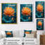 «Vibrant Orange and Blue Lotus Bloom II», impression d'art mural Lotus-1566319971-1566319989