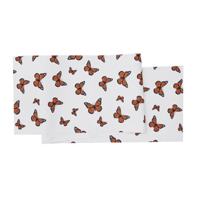Trombly Monarch Butterfly Cotton Table Runner