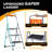 3 Step Ladder Folding Stool with Tools Tray, Wide Platform Steps, Non-Slip Feet, 330 lbs Capacity