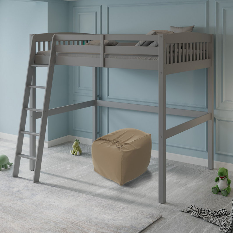 Lit mezzanine double Jahliah Kids, Gris