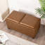 Repose-pieds de rangement rectangulaire en similicuir de 31 po avec plateaux rabattables-1154655309