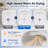 iCleaningo Smart Electric Bidet Seat for Elongated Toilets with Auto Open/Close Lid, Warm Water Wash, Heated Seat, Fast Warm Air Dryer, Remote Control & Handheld Sprayer
