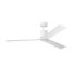 Visual Comfort Fan Cleancut Smart 62 LED Indoor Ceiling Fan with Threaded Downrod, Midnight Black ABS blades and Handheld Remote-1233426865-1233426864