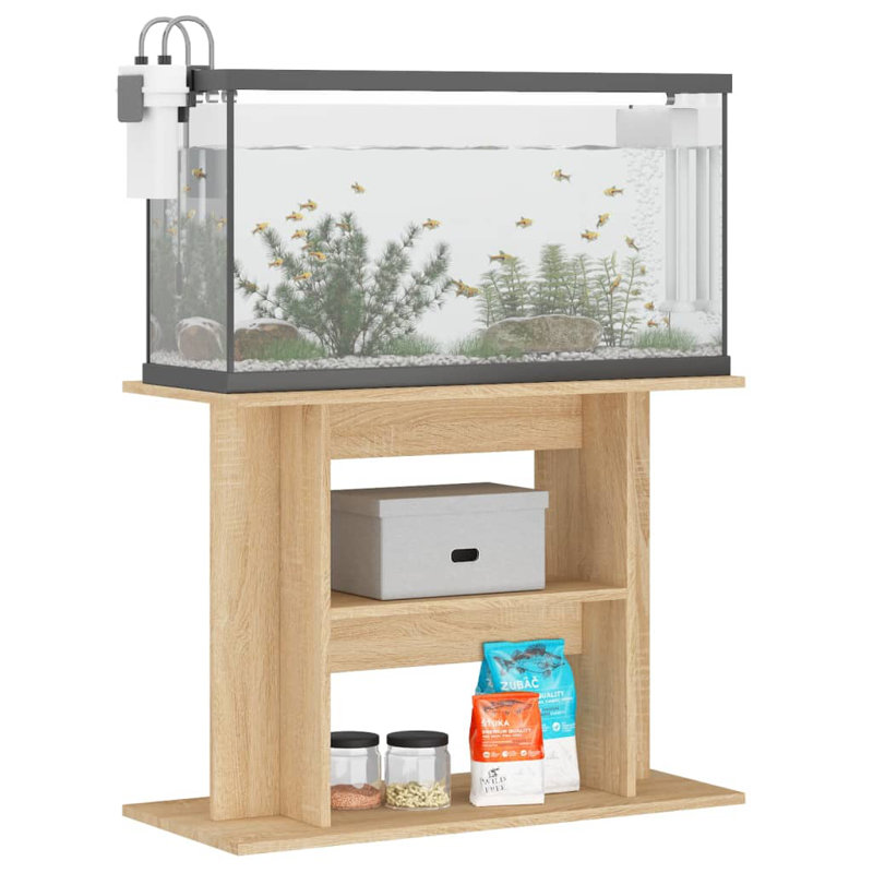 Support pour aquarium vidaXL, Chêne sonoma, H 23,62 po x l 31,50 po x P 13,78 po