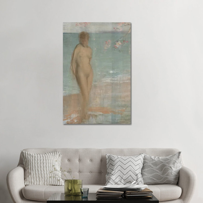 «Venus Rising From The Sea», reproduction d'art sur toile tendue, 48 po x 32 po, Toile tendue avec châssis, Sans cadre