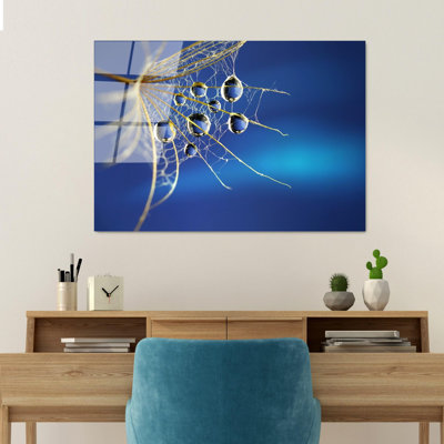 Superbe peinture murale en verre trempé 27,6 po x 39,4 po | 100% verre trempé, épaisseur: 0,16 pouce | Décoration élégante pour le salon ou le bureau, durable et facile à nettoyer, idée de cadeau parfaite