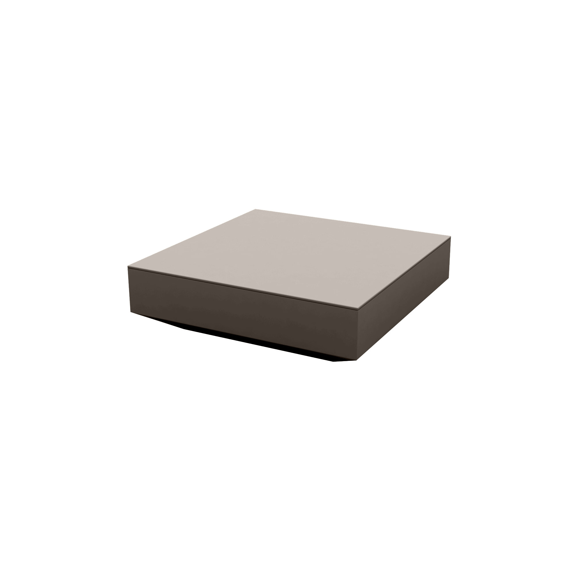 Vela Resin Coffee Table, Taupe, 39.75" W x 39.75" L x 11.75" H