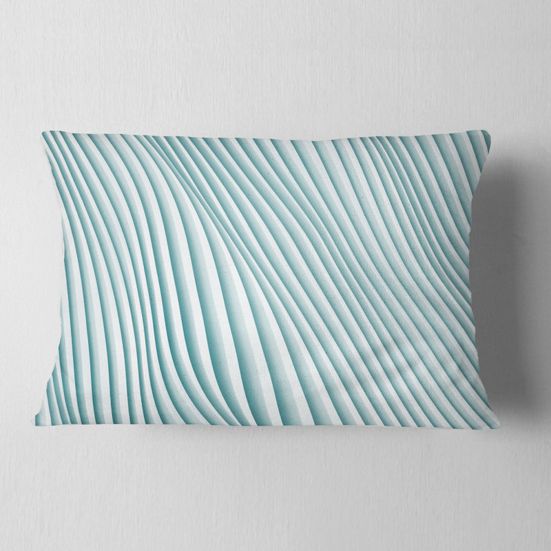 Coussin décoratif à petites vagues en 3d, H 12 po x l 20 po
