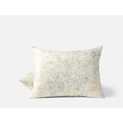 Solana Organic Print Sham Undyed with Grays Botanical