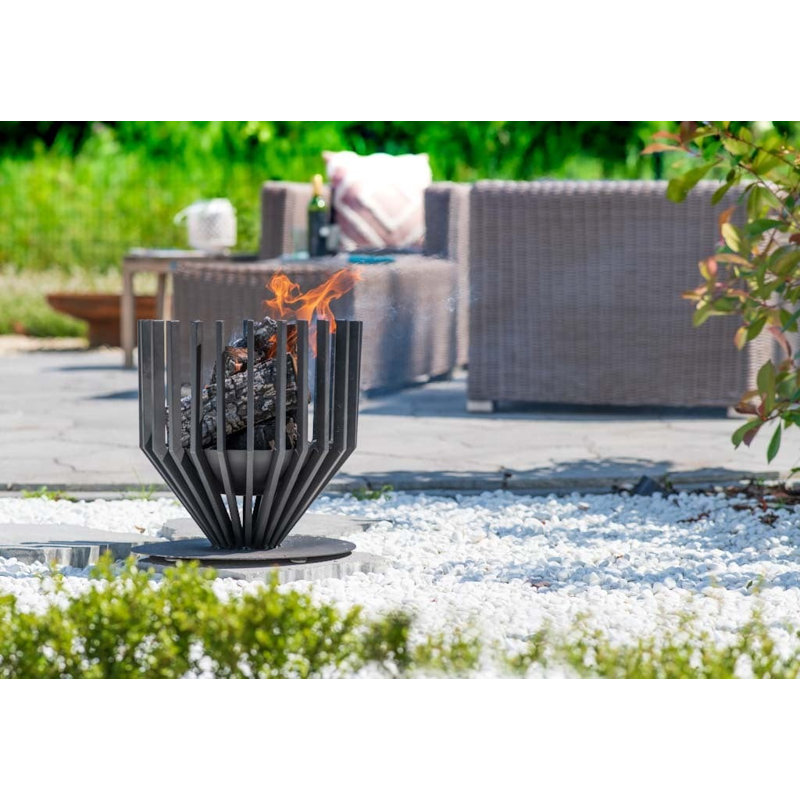  Panier de feu noir moyen Irving