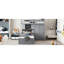 Lit superposé simple avec tiroirs, garde-robe, tablettes de rangement et lit hydraulique-863485728