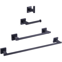 Matt Black Bathroom Hardware Set Towel Shelf Wall Mounted Towel Rack - On  Sale - Bed Bath & Beyond - 31969932