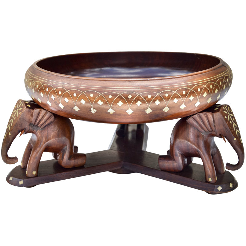 Solid Wood Decorative Bowl