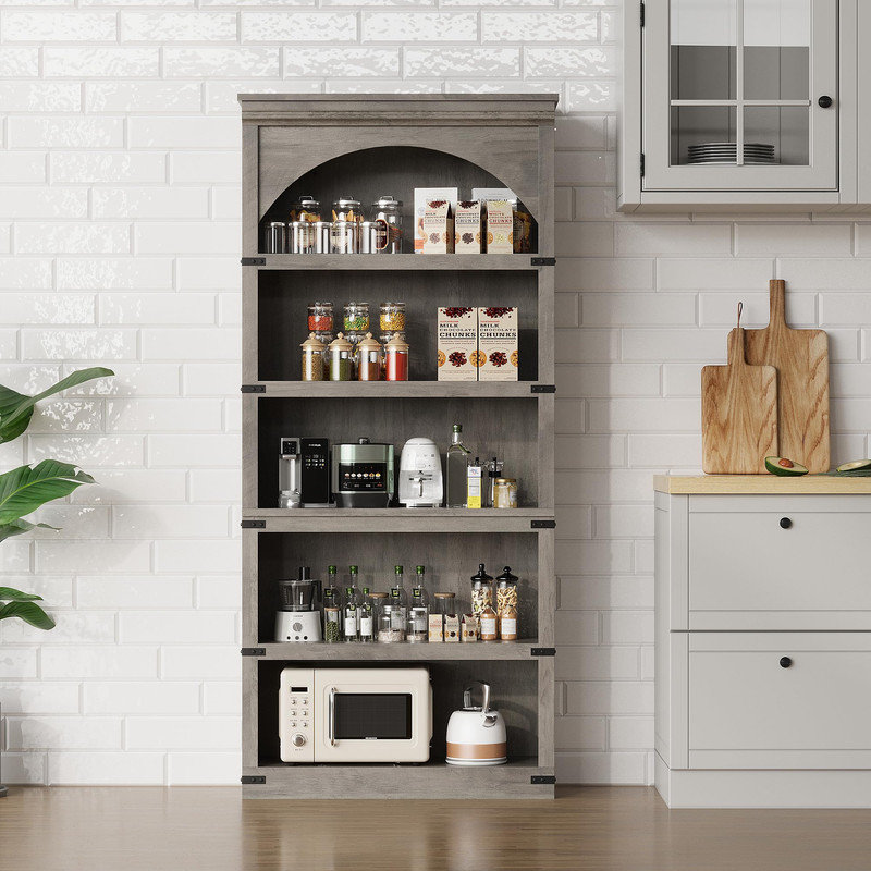 174.5cm H x 80cm W Standard Bookcase, Grey
