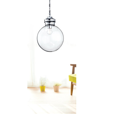 Omar 1 - Light Chrome Sphere Pendant
