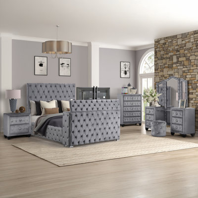 Mikilah 5Pc Vanity Bedroom Set