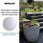 Concrete Effect Round Planter, Frostproof Outdoor Plant Pot, Round Garden Planter with Drainage Holes-39260670-39260877