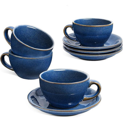 Ceramic coffee cup and saucer set