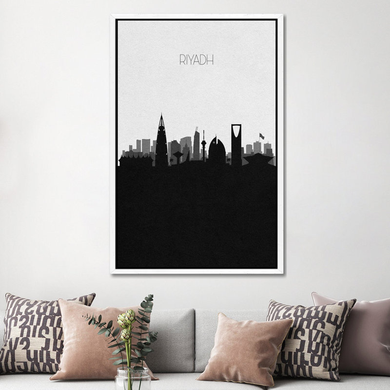 Riyadh, Saudi Arabia City Skyline by Ayse Deniz Akerman - Print on Canvas