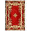 Tapis oriental rouge en polyester imprimé à la machine Susan-370102307