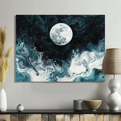 «Luminous Dream Of Moon Landscape II - Space», reproduction d'art métallique