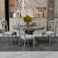 Ensemble de table de salle à manger 5 pièces avec plateau extensible et chaises rembourrées-271454796