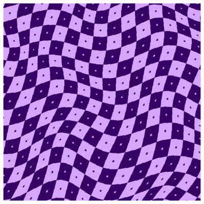 Purple Checkered Waves Double Sided Throw Pillows