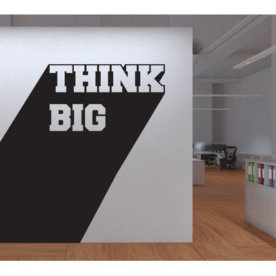 Adhésif décoratif de bureau «Think Big», autocollant pour bureau