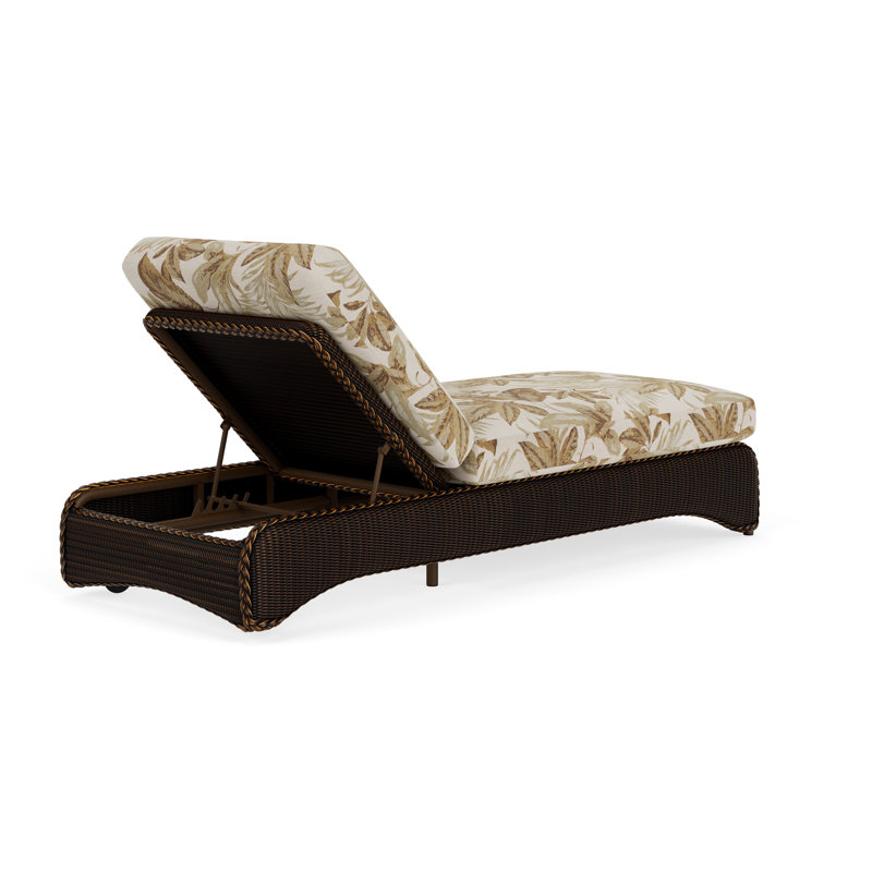 Loom Outdoor Chaise Lounge, Mink, Botanic Willow