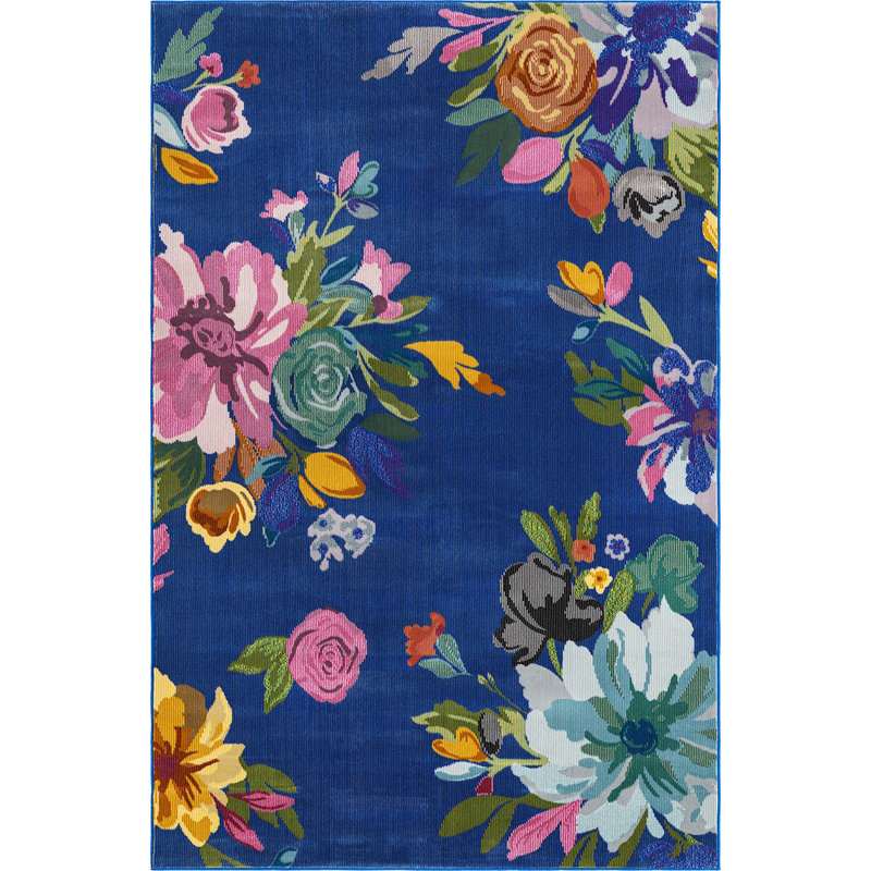 Floral Indoor Rug, Rectangle 4' x 6'