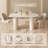 Pearlena 55.11" Modern Rectangle Cream White Dining Table Set with 6 Chairs for Kitchen, Bar, Living Room-539561009-537194695