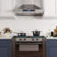 Hotte de cuisine murale 36 pouces, 800 pi³ / min, convertible, fixation murale, 4 vitesses, télécommande silencieuse et panneau tactile avec lumières DEL-122240268-122240271