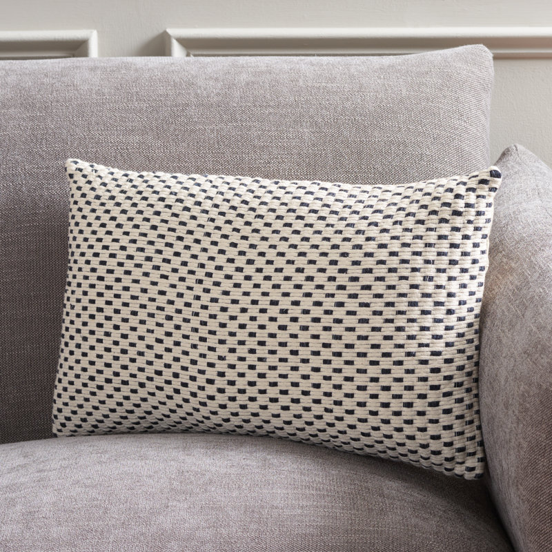 Coussin Millie, Crème / Noir