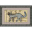 Blue Cat - Mennonite Ledger Drawing Print by Soicher Marin Archives