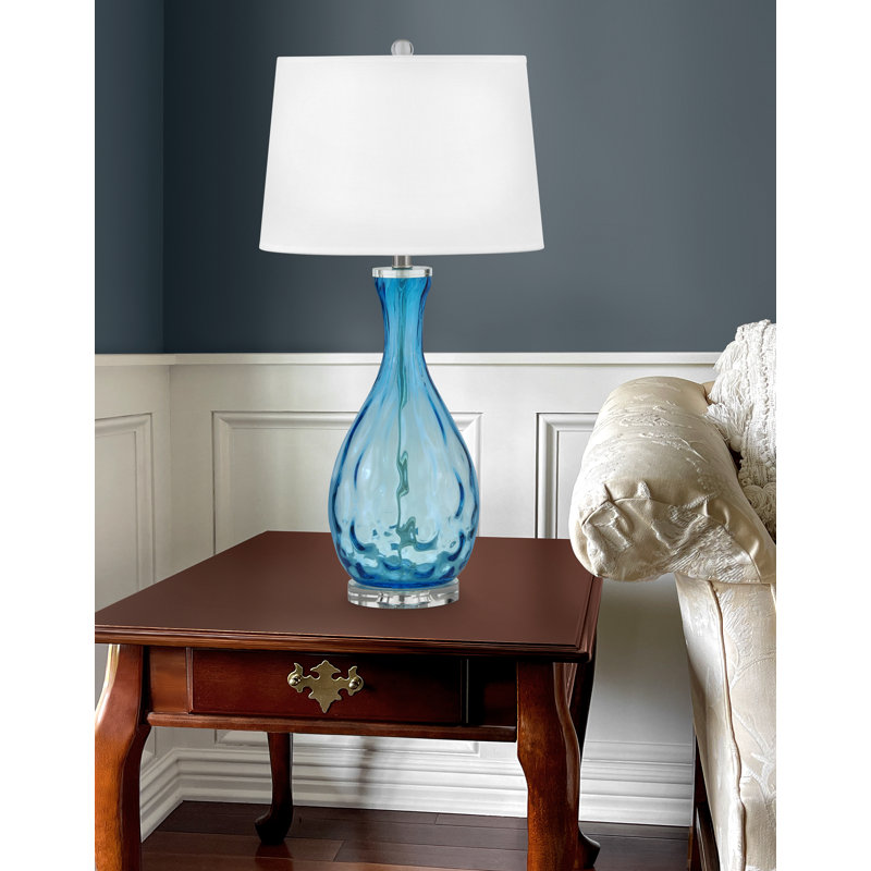 Lampe de table en verre