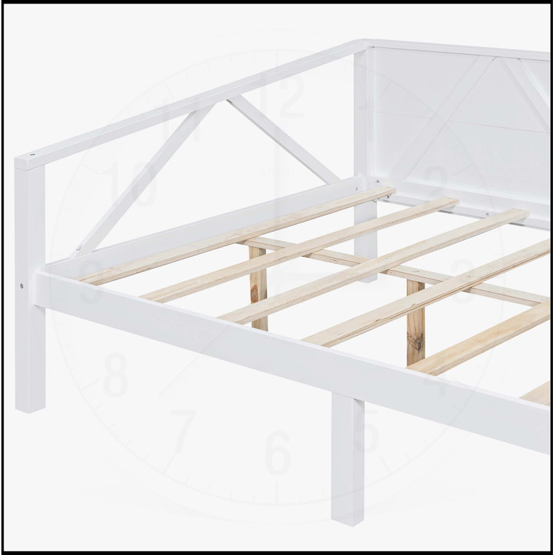 Lit de jour, structure durable et conception élégante pour une utilisation polyvalente dans n'importe quelle maison, Blanc